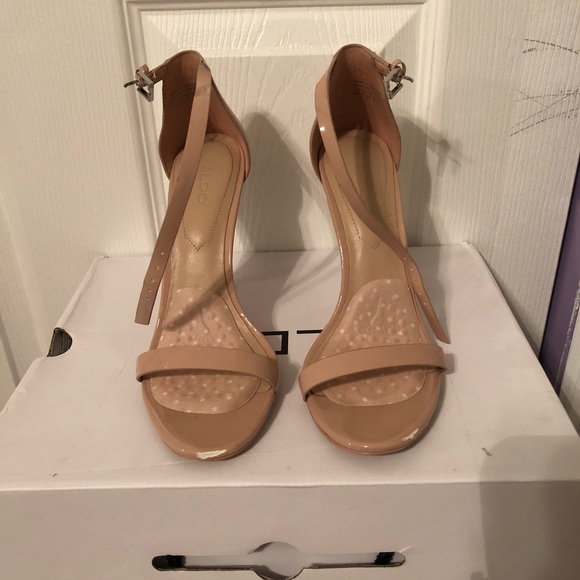 Strap Nude Heels - Picture 3 of 5